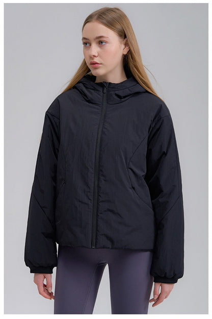 Chaqueta acolchada corta de ajuste holgado