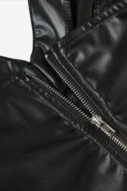 Baddie Faux Leather Crop Top