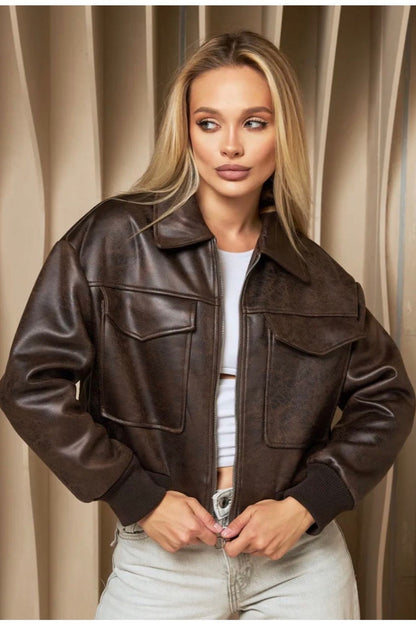 Chaqueta piloto Clean Line con bolsillos grandes