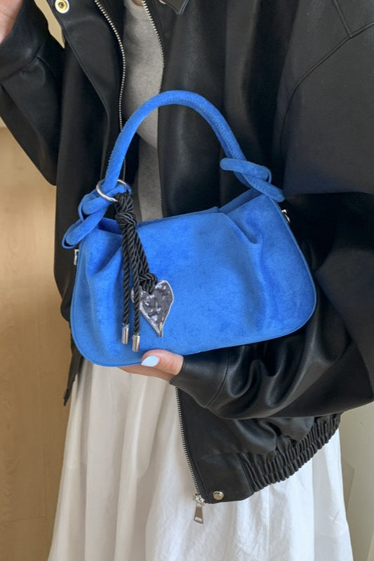 Bolso Bandolera Elegante Vintage con Charm de Nube Plisado