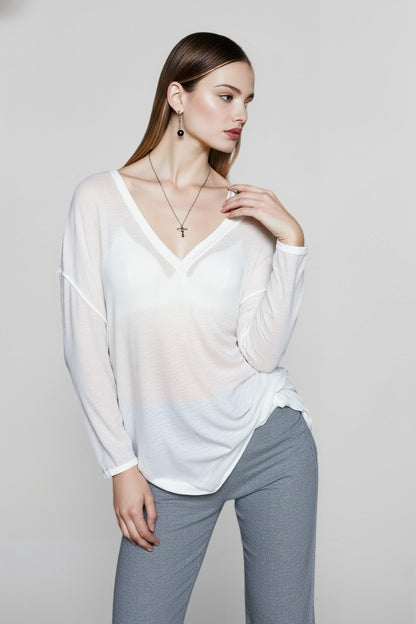 Slouchy Relaxed Long Sleeve Cover Up