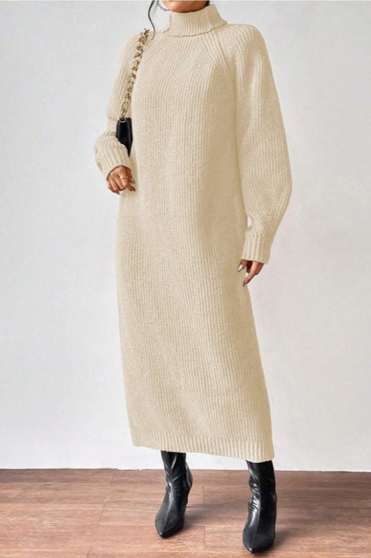 Vestido de punto de cuello alto