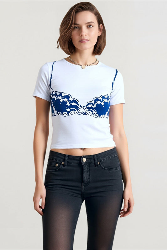 Lingerie Graphic Slim T-shirts