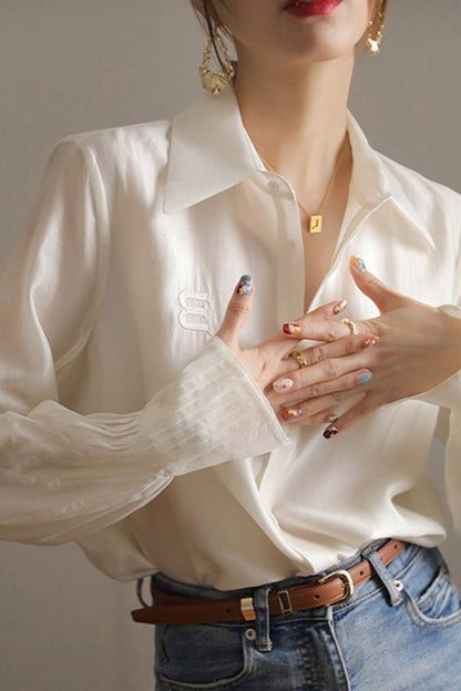 Retro Romantic Elegant Long Sleeve Top