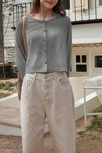Essential Open Front Knit Top
