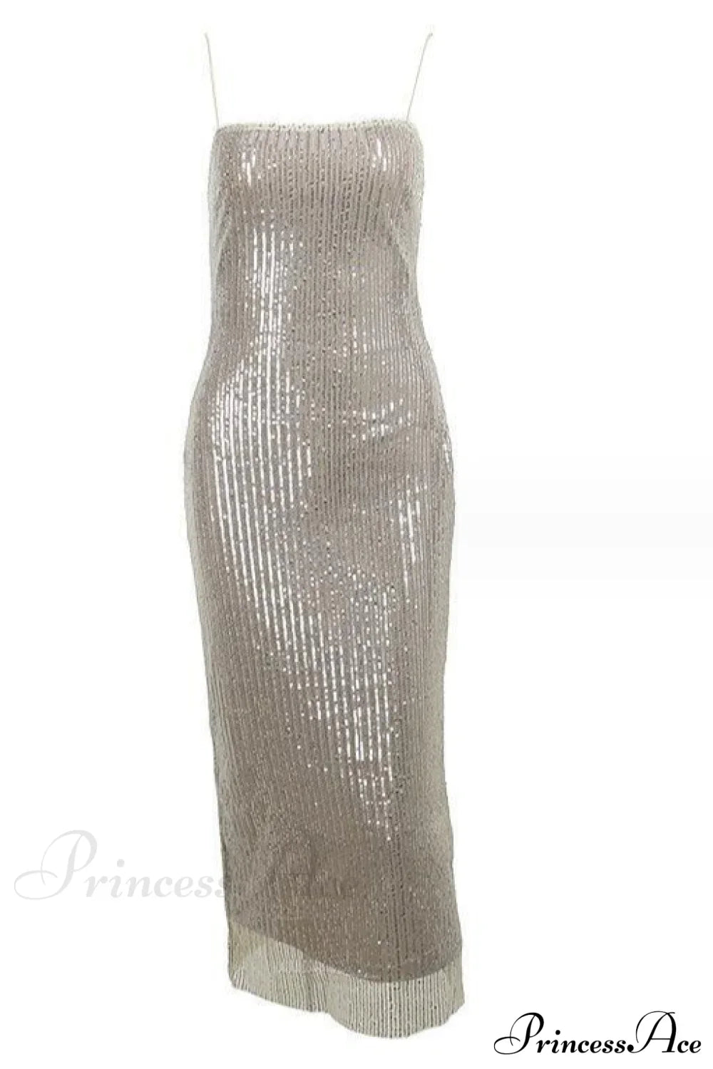Cafe Au Lait Charming Beaded Maxi Dress