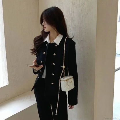 Camellia Rhombus Chain Bucket Crossbody