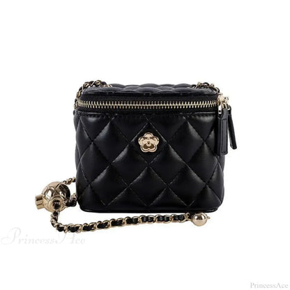Camellia Rhombus Chain Bucket Crossbody