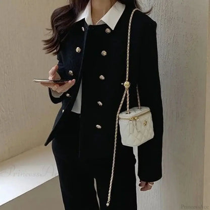 Camellia Rhombus Chain Bucket Crossbody