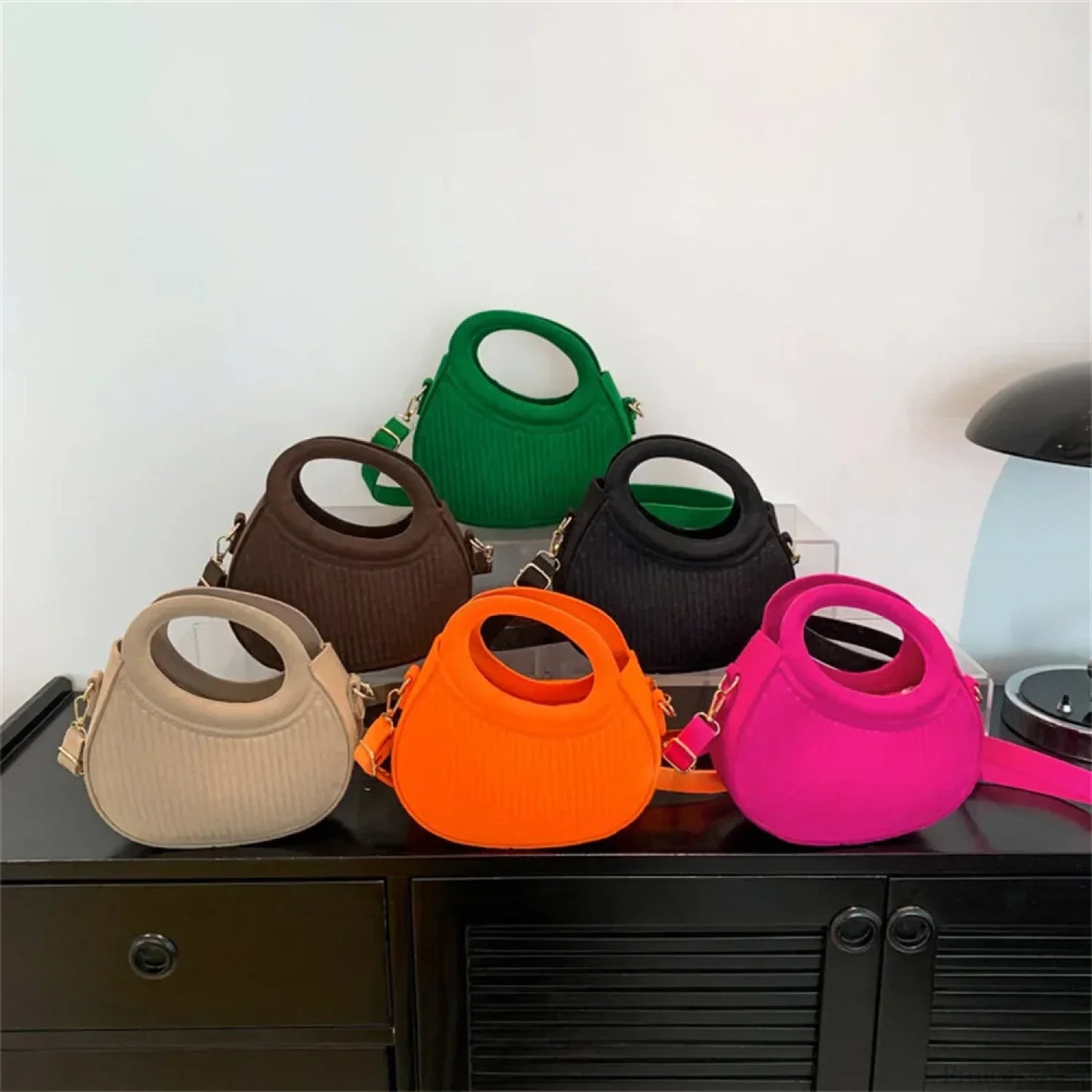 Candy Color Top-Handle Crossbody Casual Women's Handbag