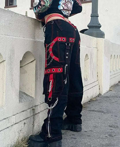 Cargo Mysterious Chain Harem Runner Pant