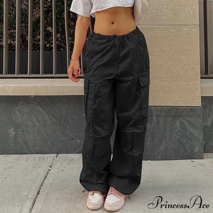 Cargo Pants Straight Wide Leg Loose Casual Trousers