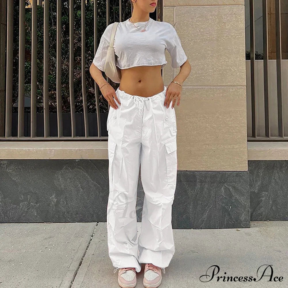 Cargo Pants Straight Wide Leg Loose Casual Trousers