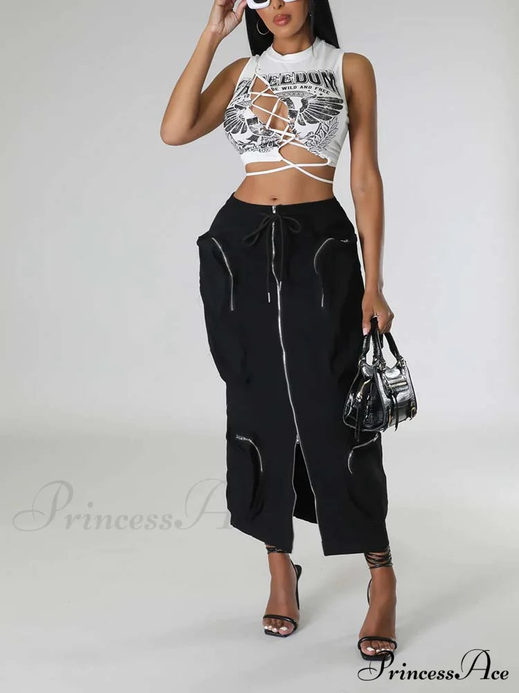 Cargo Pocket Graceful Micro Mini Skirt