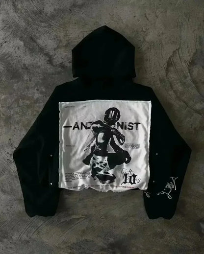 Cartoon Graphic Oversized Hoodie