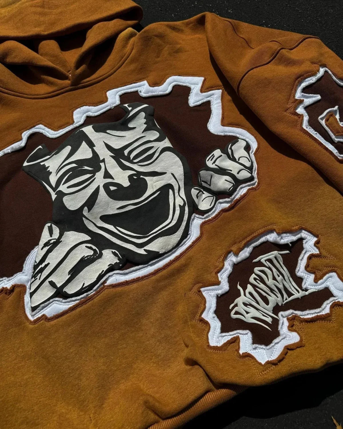 Cartoon Patch Embroidery Fashion Hoodie