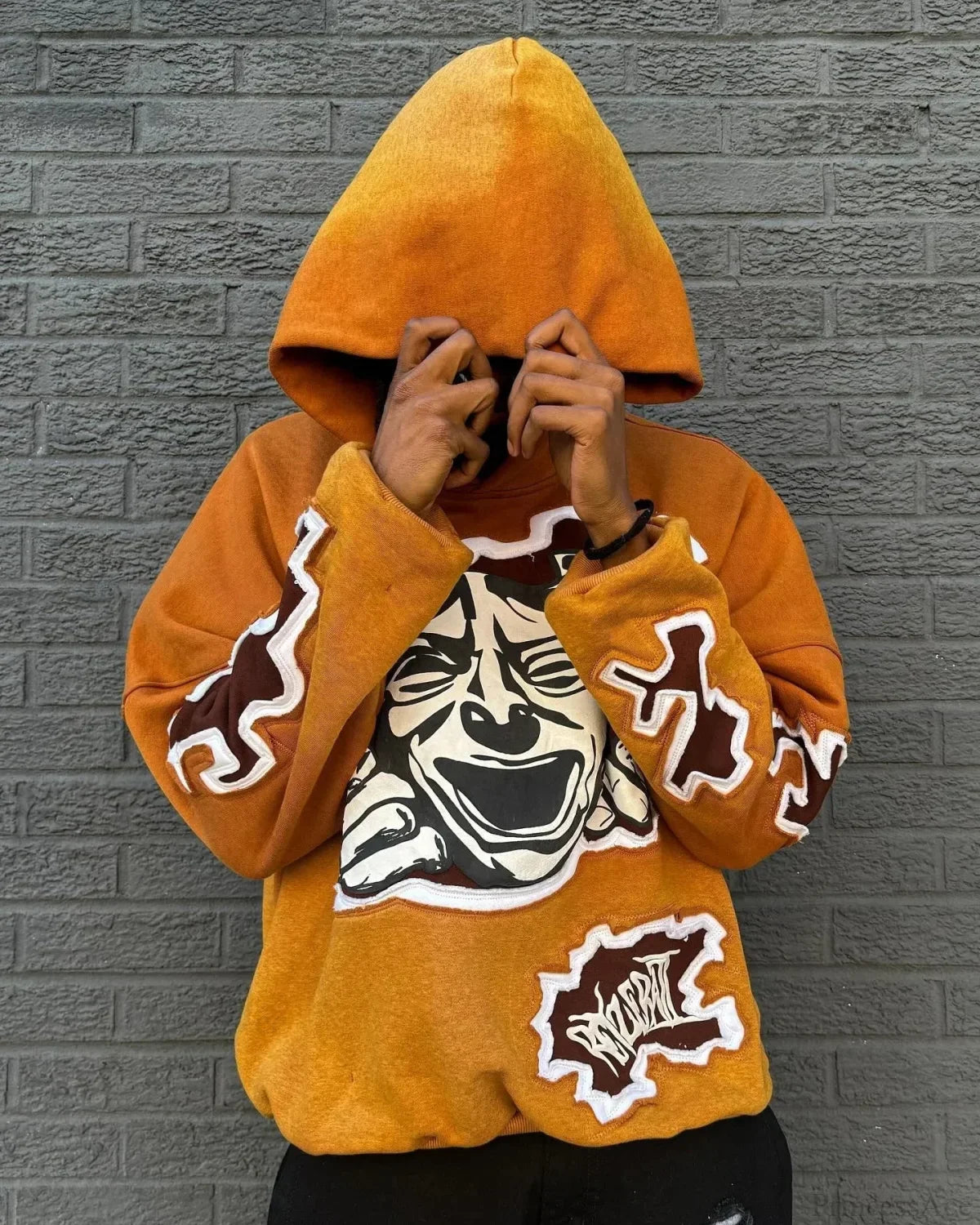 Cartoon Patch Embroidery Fashion Hoodie