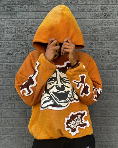 Cartoon Patch Embroidery Fashion Hoodie