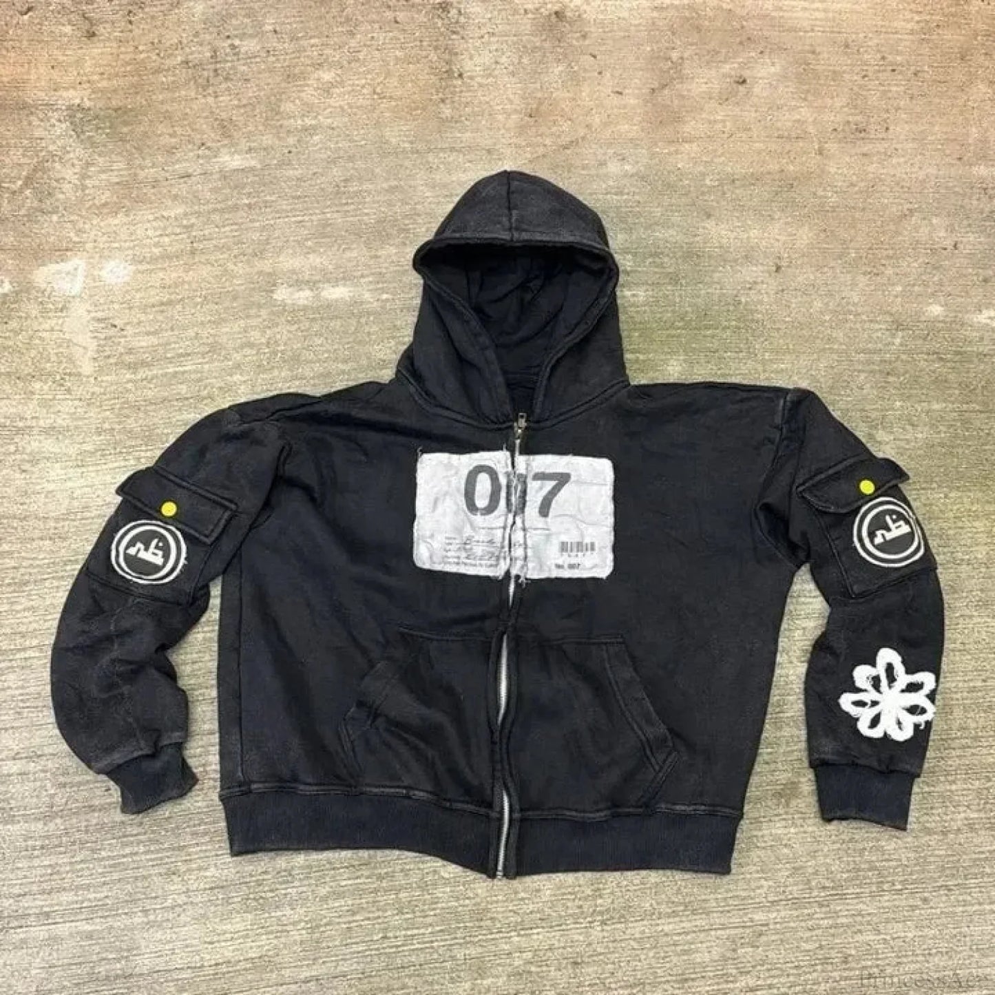 Cartoon Patch Embroidery Fashion Hoodie