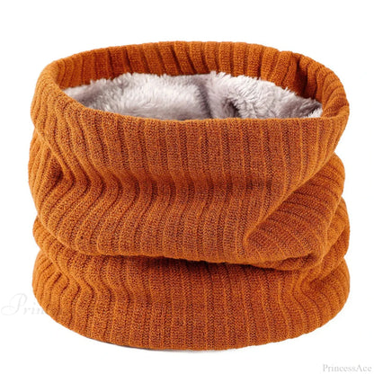 Cashmere Knit Ring Wool Neck Warmer Scarf for Women