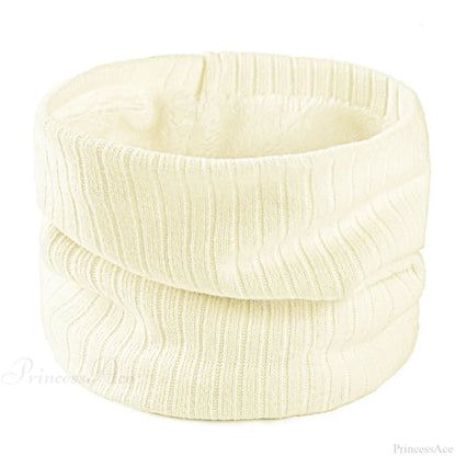 Cashmere Knit Ring Wool Neck Warmer Scarf for Women