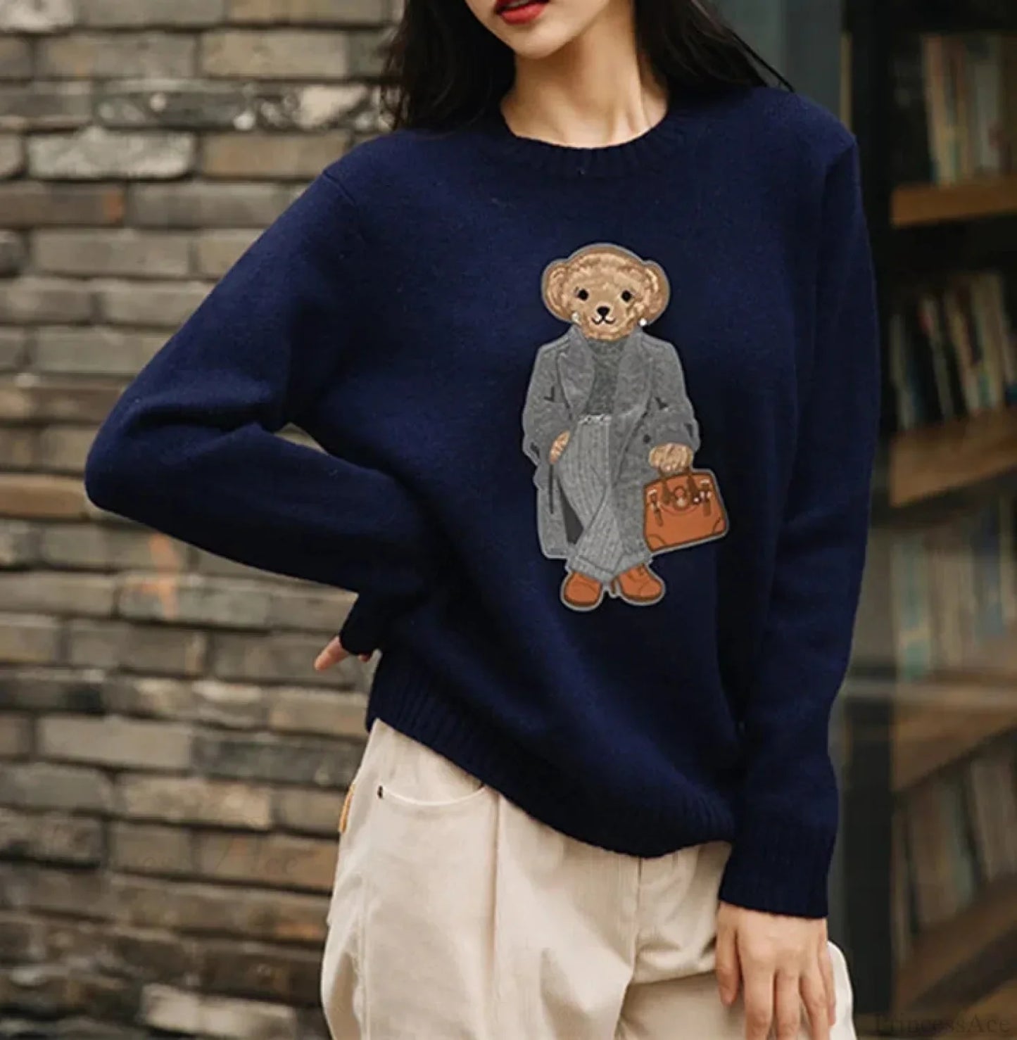 Cashmere Ralph Bear Pullover Sweater