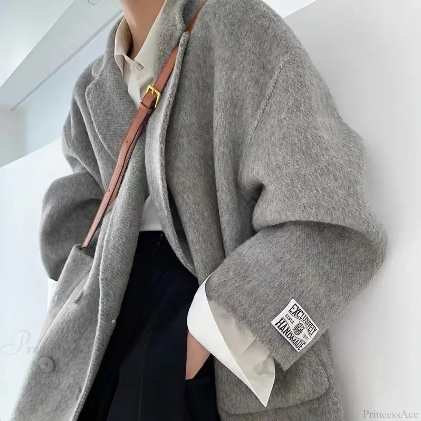 Cashmere Turn-Down Woolen Overcoat