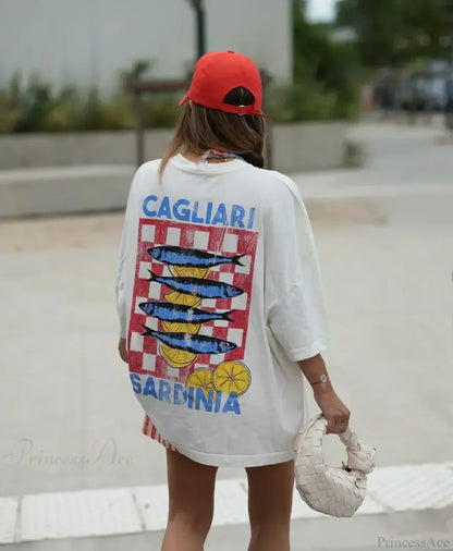 Casual Fish Y2K Graphic T-shirt