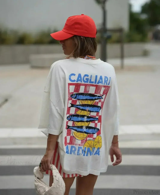Casual Fish Y2K Graphic T-shirt