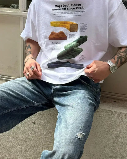 Casual Fish Y2K Graphic T-shirt