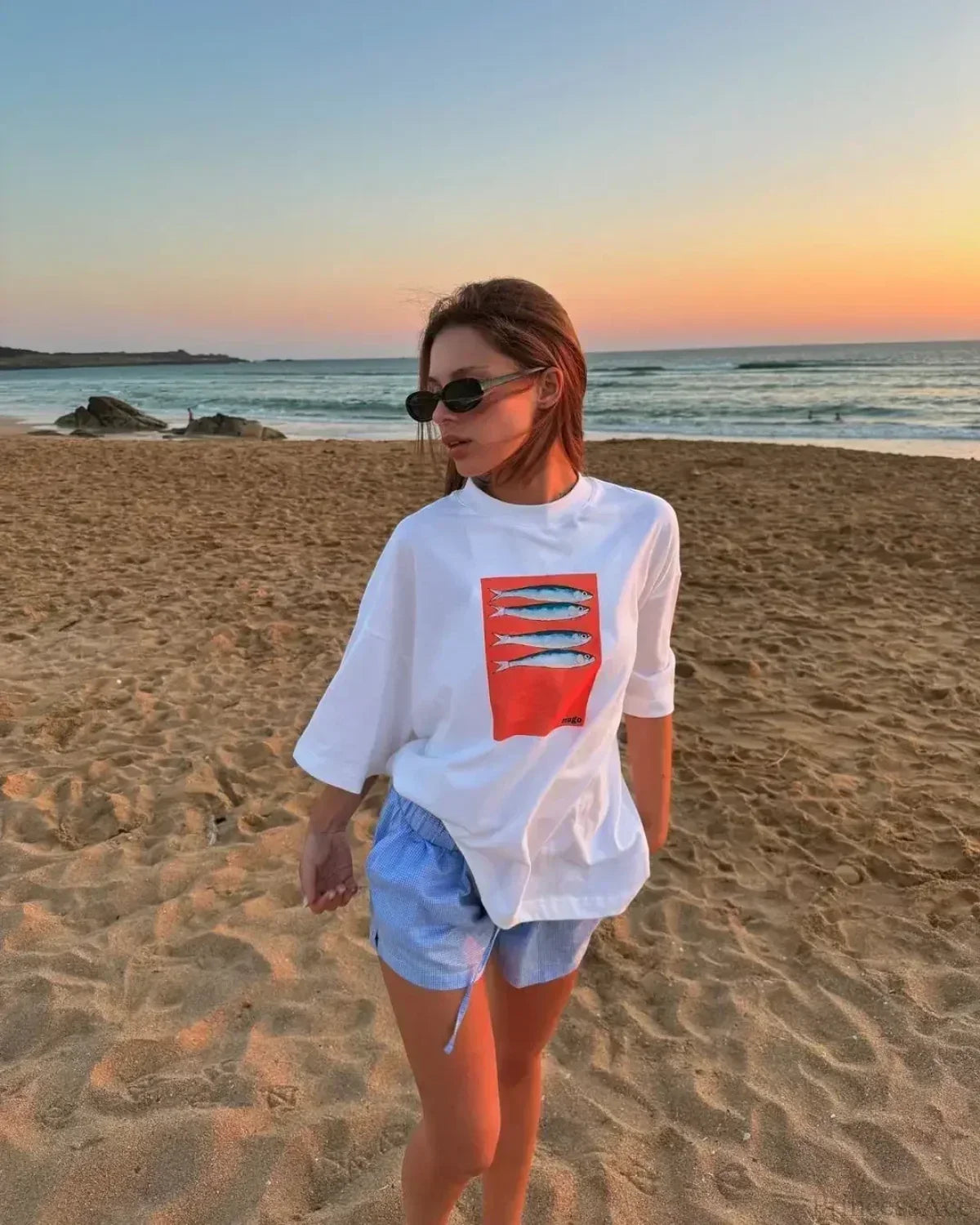 Casual Fish Y2K Graphic T-shirt
