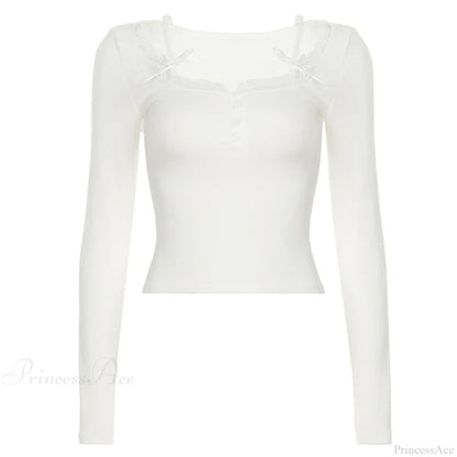 Casual Lace Trim Halter Slim Solid Square Collar Knit Top