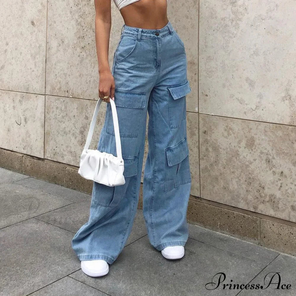 Casual Loose Long Cargo Jeans
