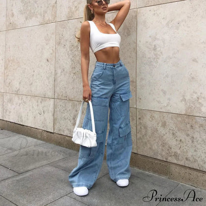 Casual Loose Long Cargo Jeans