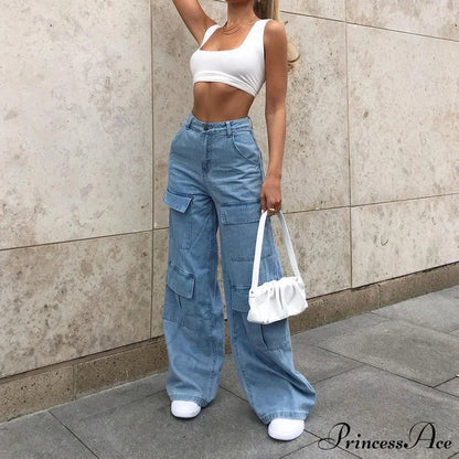 Casual Loose Long Cargo Jeans