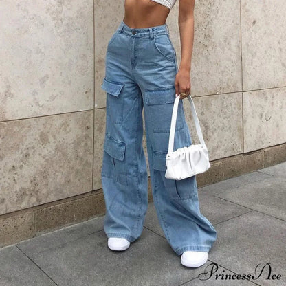 Casual Loose Long Cargo Jeans