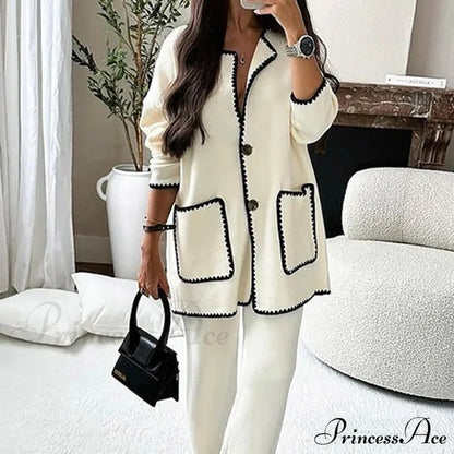 Casual Loose Solid Suit