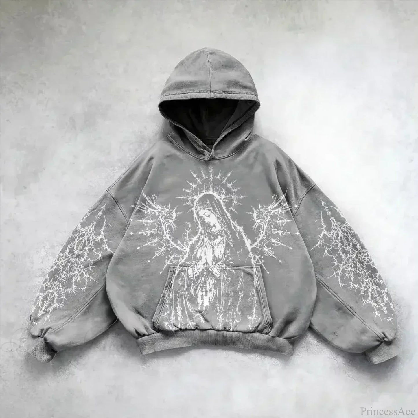Casual Retro Gothic Printing Hoodie