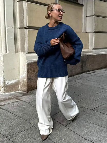 Casual Retro Long Sleeve Sweater