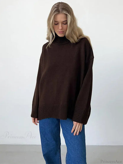 Casual Solid Color Long Sleeve Sweater