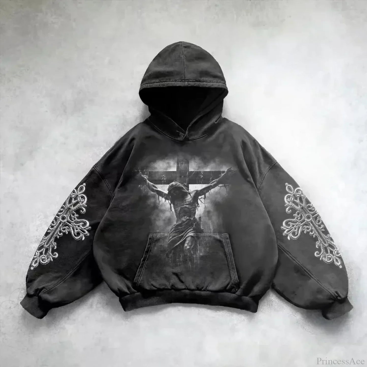 Casual Vintage Print Hoodie