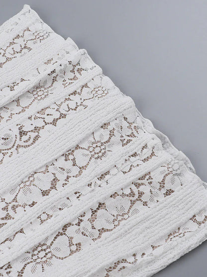 Lace Off-Shoulder Sexy Bodycon Mini Party Dress
