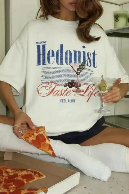 Camiseta de algodón estampada informal
