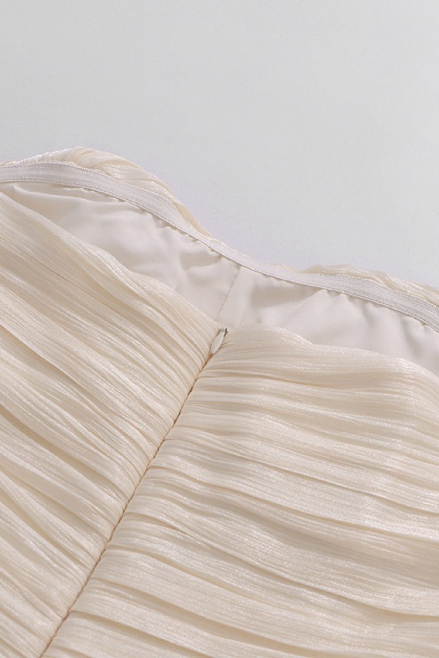 Tube Top Floral Applique Reception Dress
