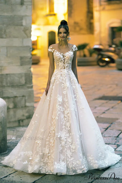 Cecilia Lace Graceful A-Line Wedding Dress