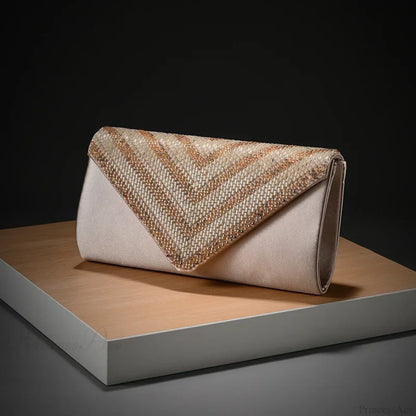 Celebrity Rhinestone Shiny One-Shoulder Clutch Bag