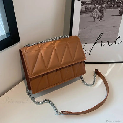 Chain Strap Flap Embroidery Crossbody