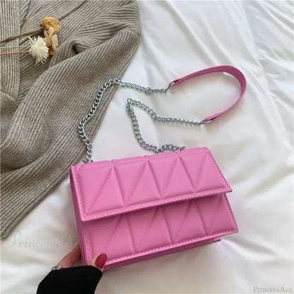 Chain Strap Flap Embroidery Crossbody