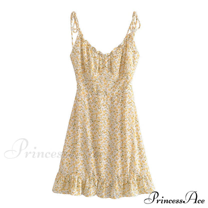 Charming Ditsy Floral Charming Ruffled Mini Dress