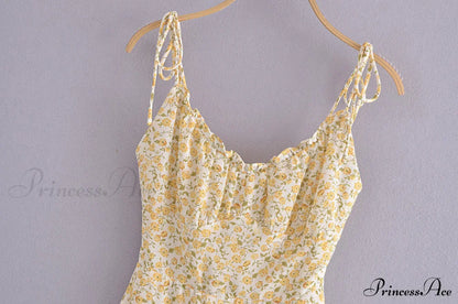 Charming Ditsy Floral Charming Ruffled Mini Dress